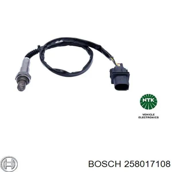 258017108 Bosch Sonda lambda, sensor de oxigênio até o catalisador