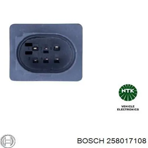 Compre 258017108 Bosch Sonda lambda, sensor de oxigênio até o catalisador