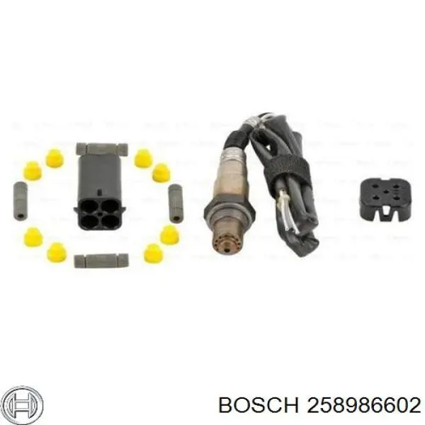 Sonda lambda, sensor de oxigênio até o catalisador 258986602 Bosch