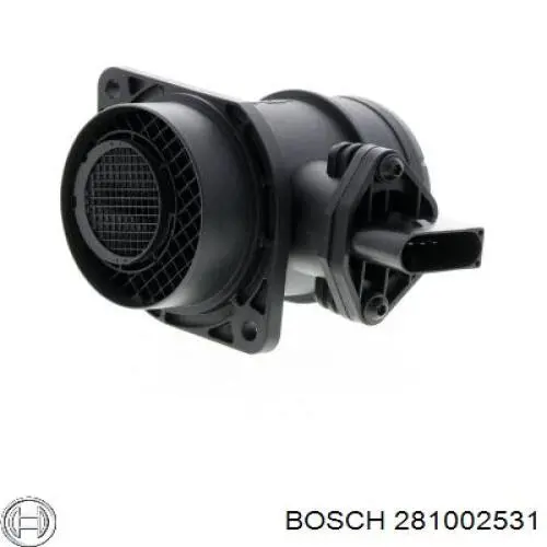 281002531 Bosch Sensor de fluxo (consumo) de ar, medidor de consumo M.A.F. - (Mass Airflow)