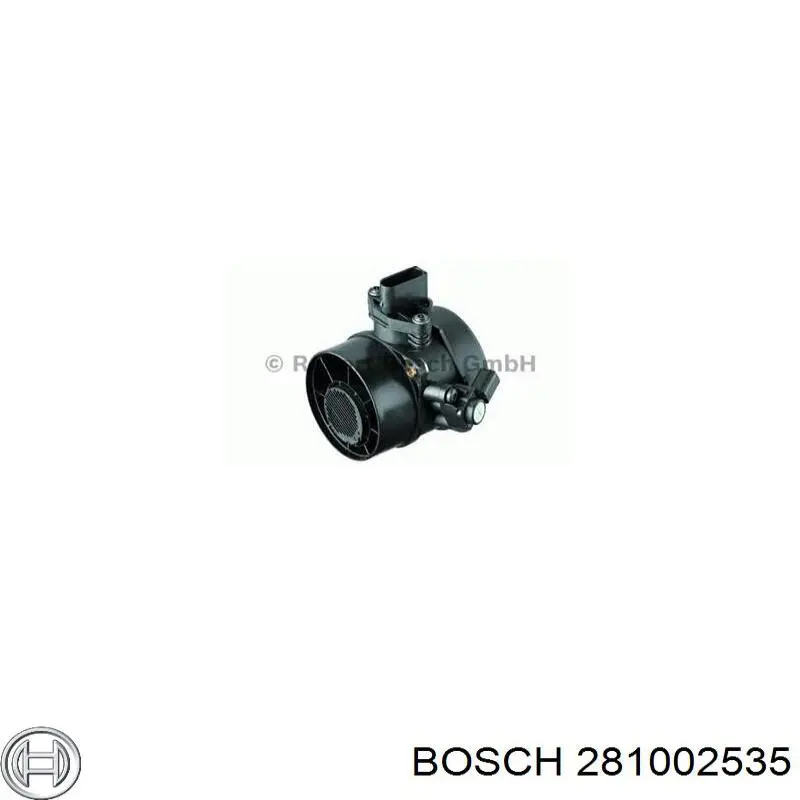 Sensor de fluxo (consumo) de ar, medidor de consumo M.A.F. - (Mass Airflow) 281002535 Bosch