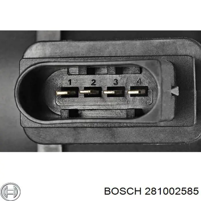 281002585 Bosch Sensor de fluxo (consumo) de ar, medidor de consumo M.A.F. - (Mass Airflow)