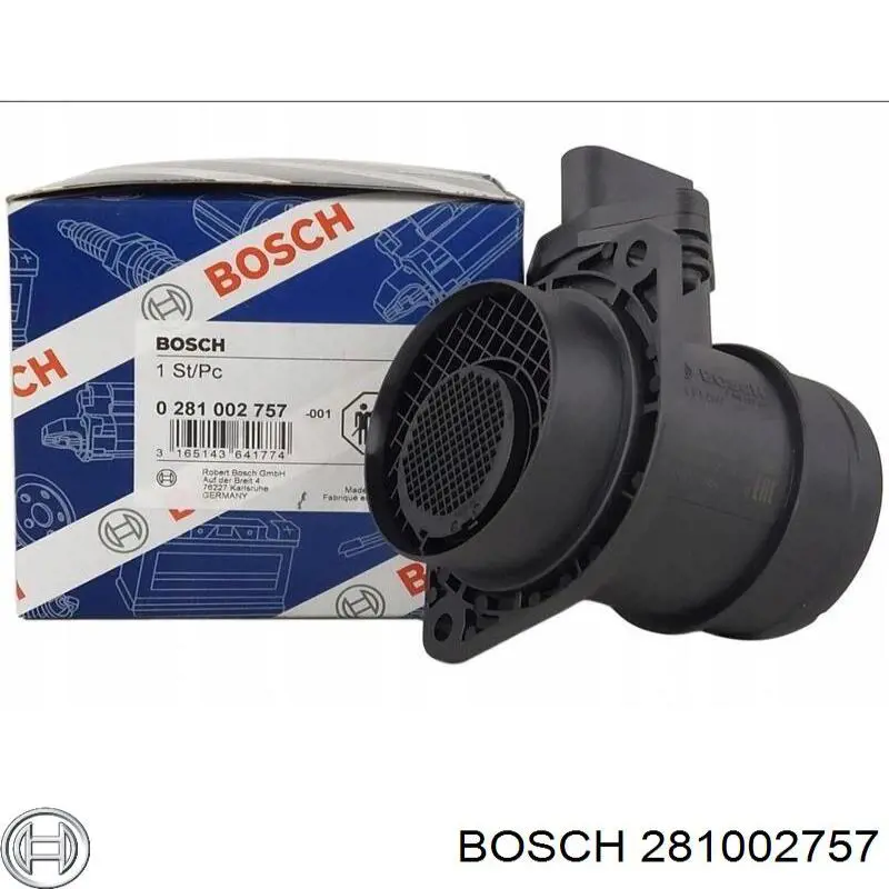 Sensor de fluxo (consumo) de ar, medidor de consumo M.A.F. - (Mass Airflow) Bosch 281002757 preço, a partir de 37,24 USD
