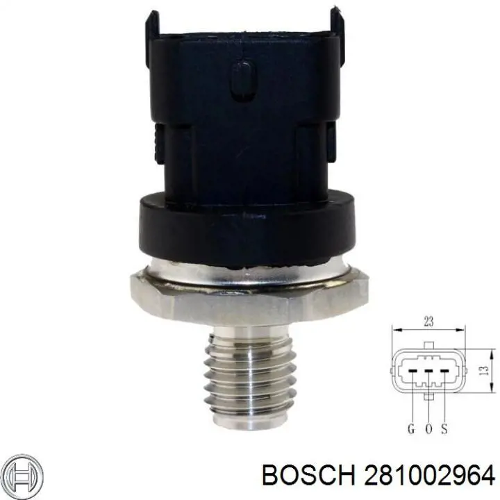Sensor de pressão de combustível Bosch 281002964 preço, a partir de 50,90 USD