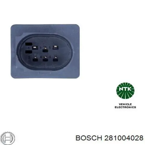 Sonda lambda, sensor de oxigênio depois de catalisador 281004028 Bosch