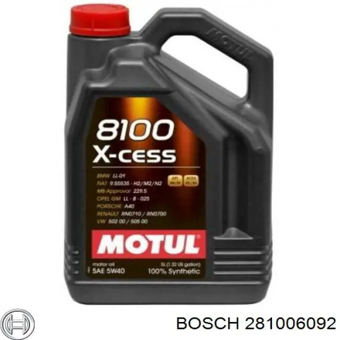 281006092 Bosch Sensor de fluxo (consumo) de ar, medidor de consumo M.A.F. - (Mass Airflow)