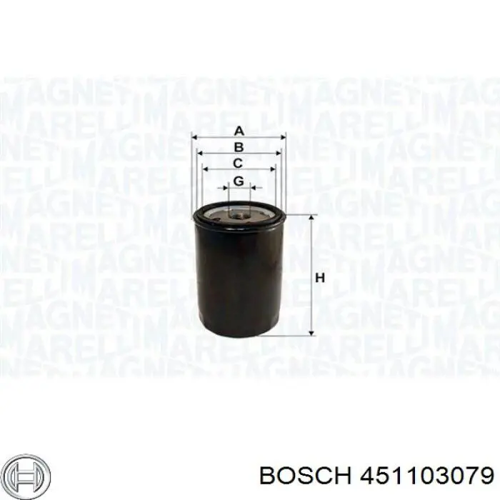 Caixa do filtro de óleo 451103079 Bosch