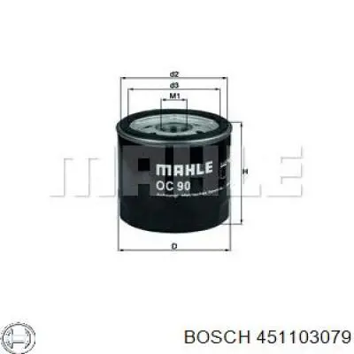 451103079 Bosch Caixa do filtro de óleo