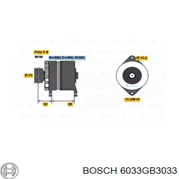 Gerador 6033GB3033 Bosch