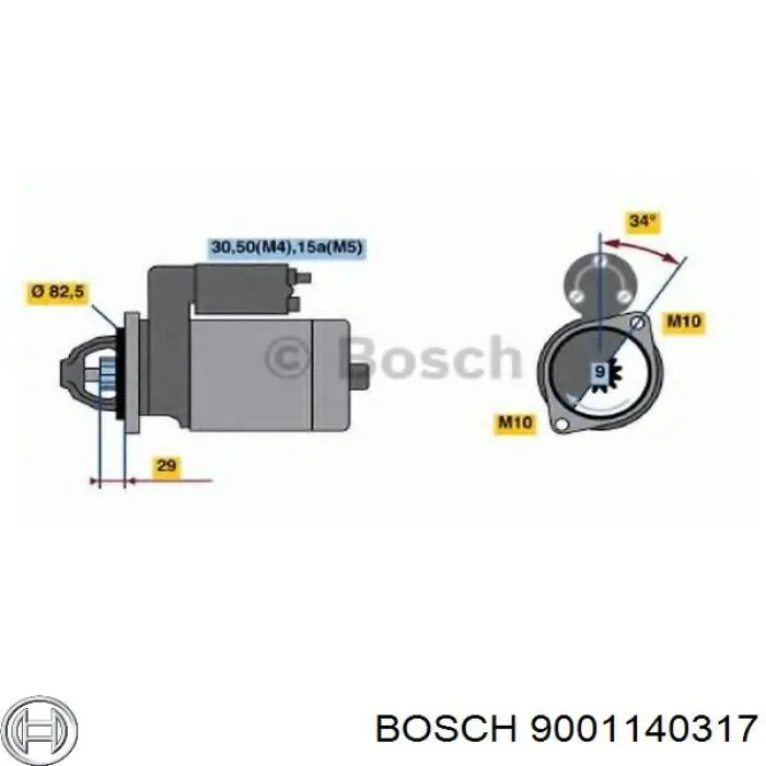 Compre 9001140317 Bosch Roda-livre do motor de arranco