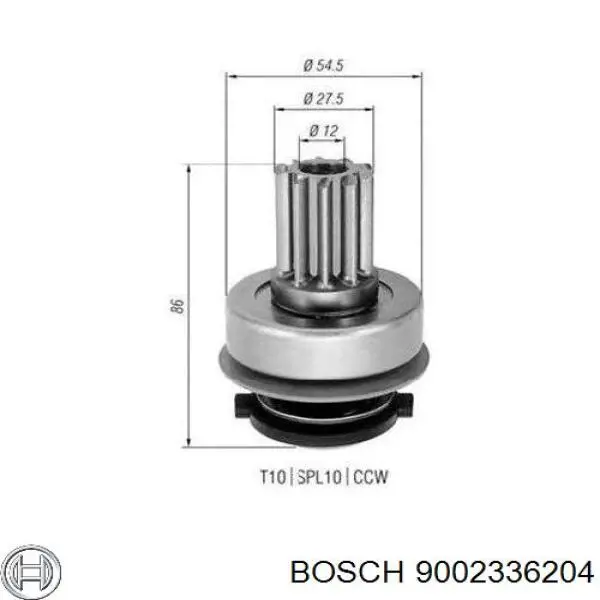 Roda-livre do motor de arranco Bosch 9002336204 preço, a partir de 21,82 USD