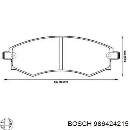 Sapatas do freio dianteiras de disco Bosch 986424215 preço, a partir de 30,03 USD