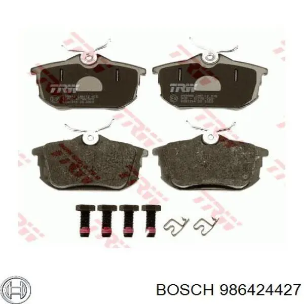 Sapatas do freio traseiras de disco 986424427 Bosch