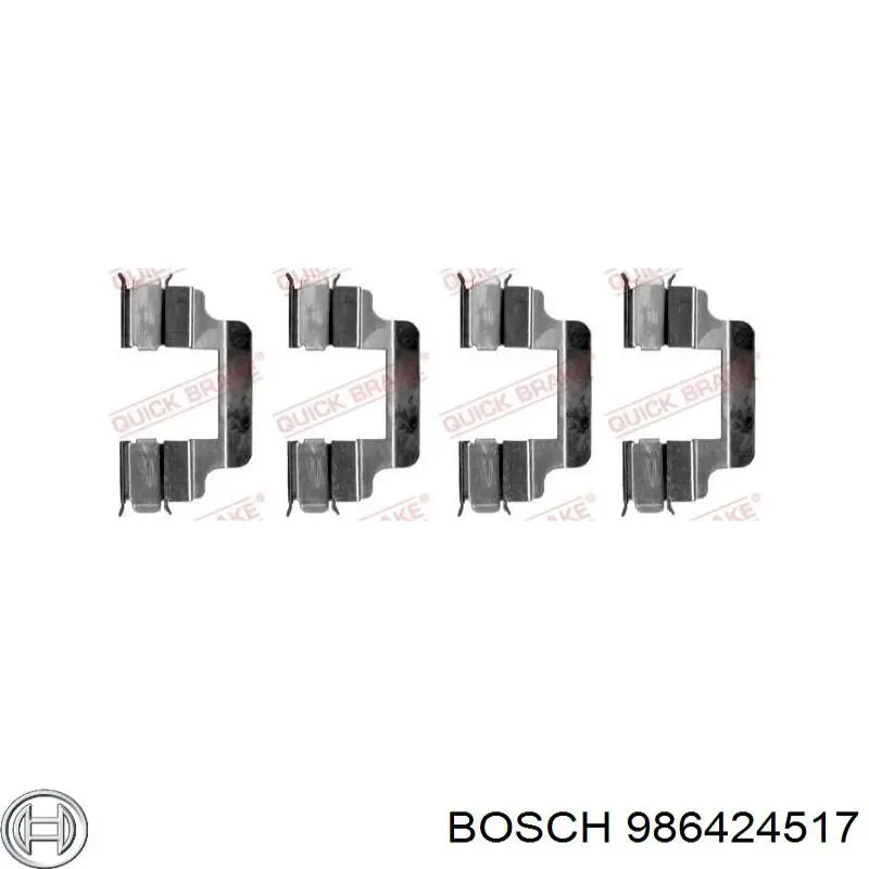 Sapatas do freio dianteiras de disco Bosch 986424517