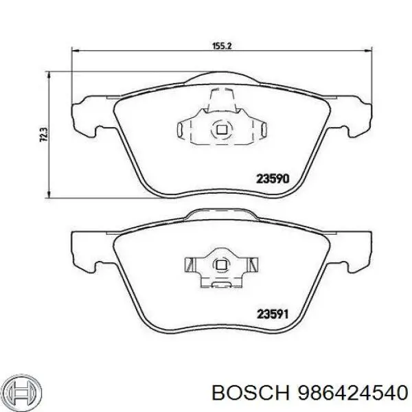 Compre 986424540 Bosch Sapatas do freio dianteiras de disco