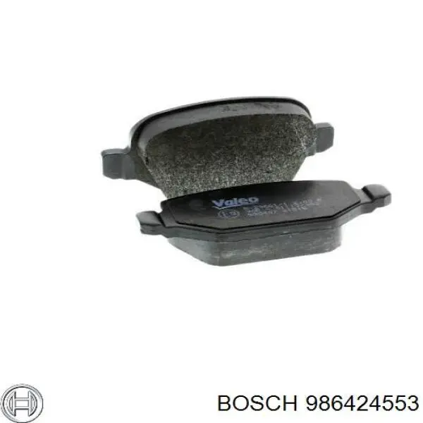 Sapatas do freio traseiras de disco 986424553 Bosch