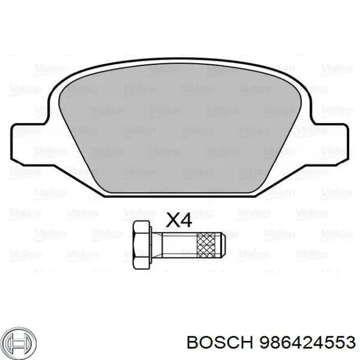 986424553 Bosch Sapatas do freio traseiras de disco