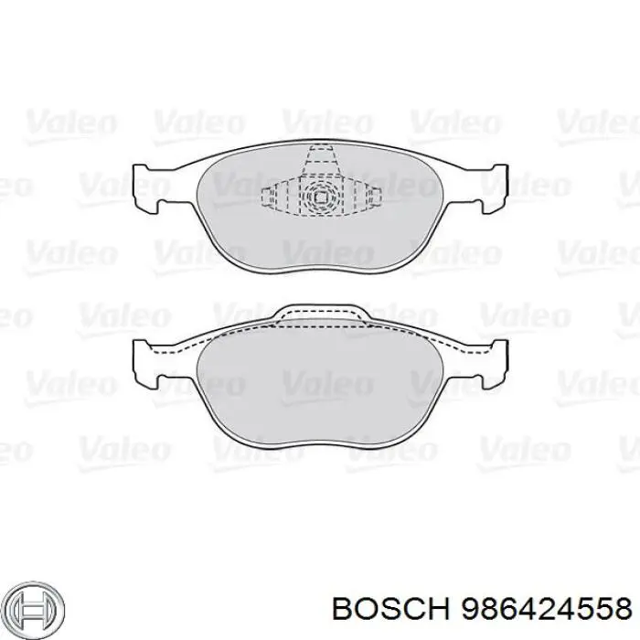 Compre 986424558 Bosch Sapatas do freio dianteiras de disco