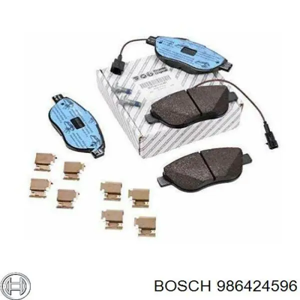 Compre 986424596 Bosch Sapatas do freio dianteiras de disco