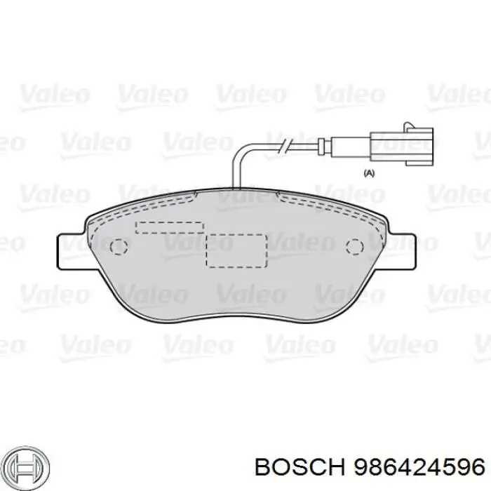 Sapatas do freio dianteiras de disco 986424596 Bosch
