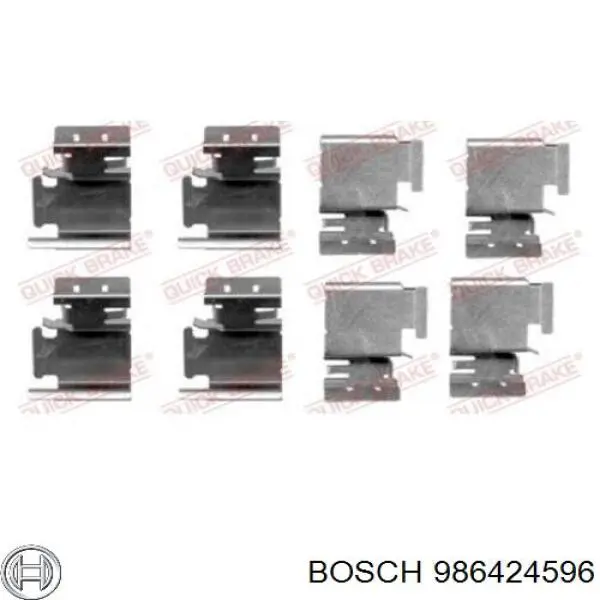 Sapatas do freio dianteiras de disco 986424596 Bosch
