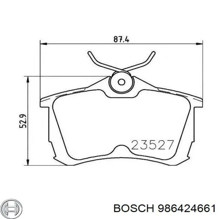986424661 Bosch Sapatas do freio traseiras de disco