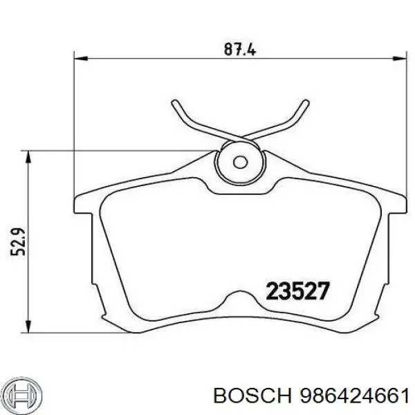 Compre 986424661 Bosch Sapatas do freio traseiras de disco