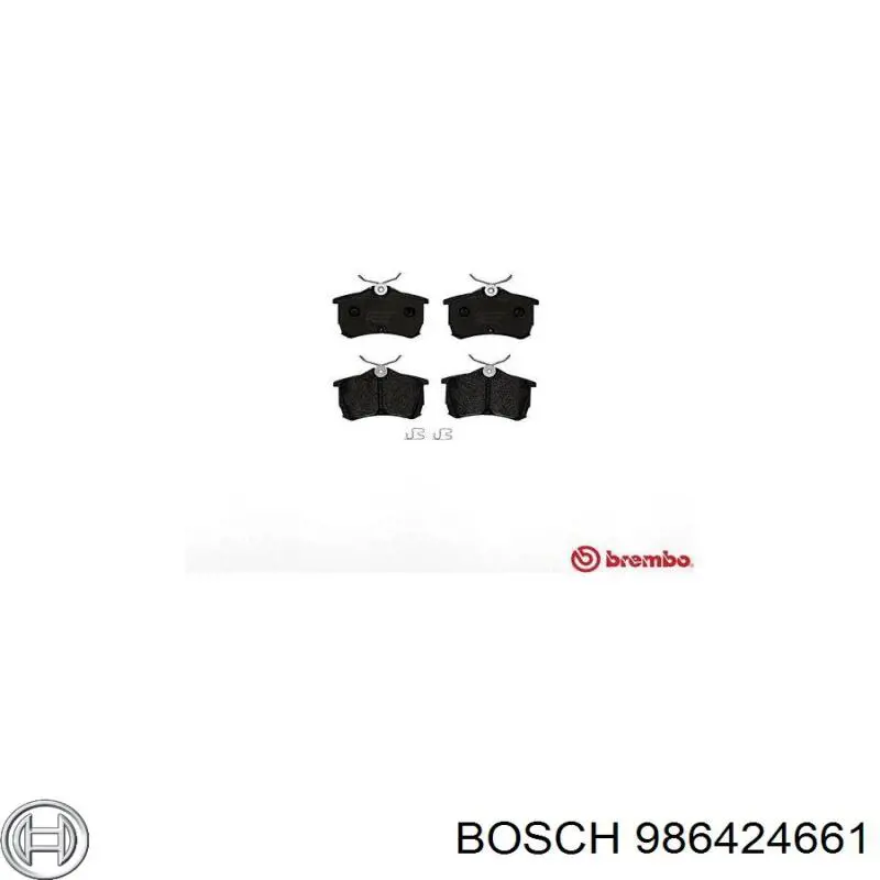 Compre 986424661 Bosch Sapatas do freio traseiras de disco