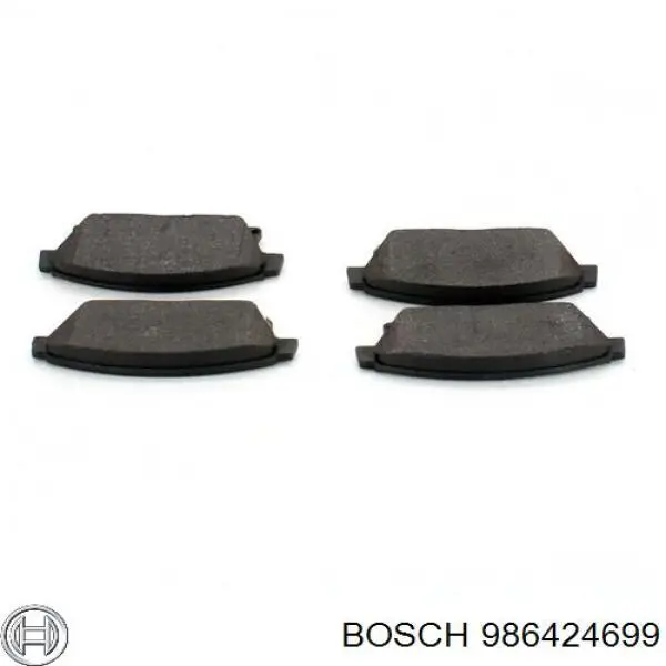 Compre 986424699 Bosch Sapatas do freio traseiras de disco