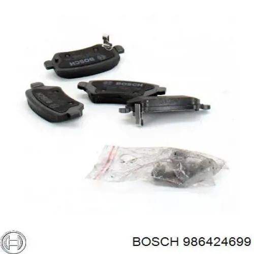 Compre 986424699 Bosch Sapatas do freio traseiras de disco
