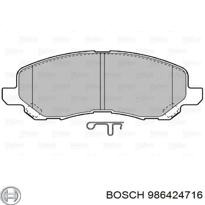986424716 Bosch Sapatas do freio dianteiras de disco