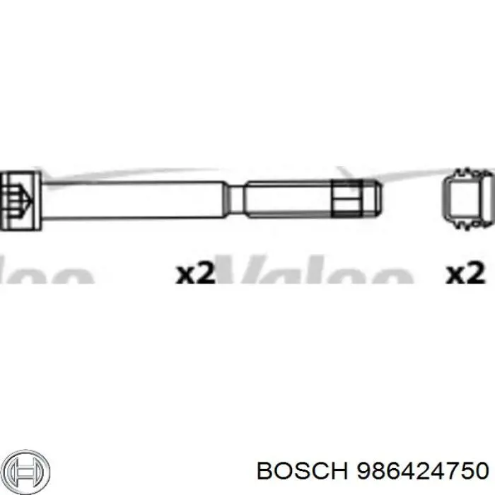 Sapatas do freio traseiras de disco 986424750 Bosch