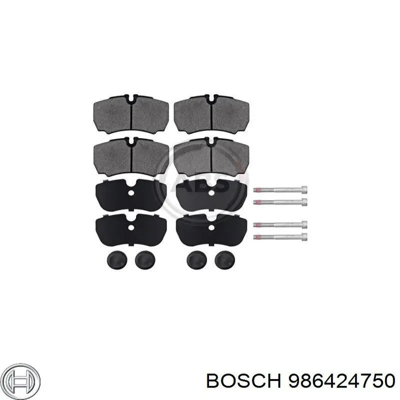 Compre 986424750 Bosch Sapatas do freio traseiras de disco