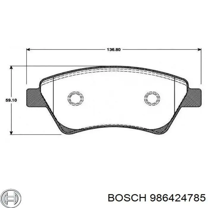 Sapatas do freio dianteiras de disco 986424785 Bosch