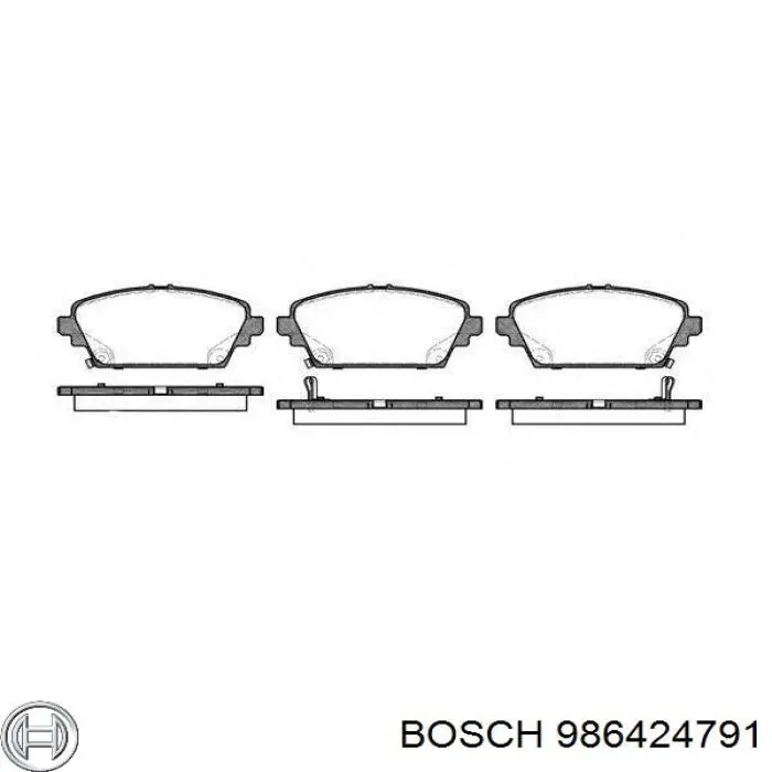 Sapatas do freio dianteiras de disco Bosch 986424791 preço, a partir de 32,58 USD