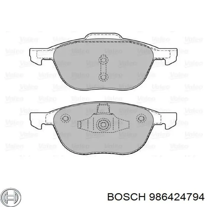 986424794 Bosch Sapatas do freio dianteiras de disco
