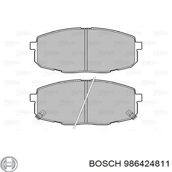 Sapatas do freio dianteiras de disco Bosch 986424811