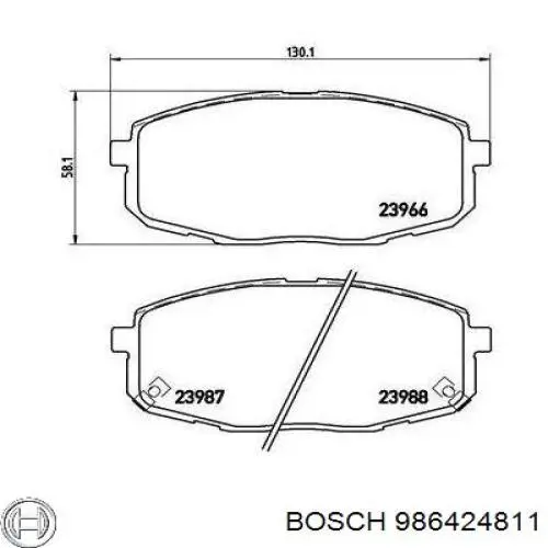 Sapatas do freio dianteiras de disco Bosch 986424811 preço, a partir de 30,60 USD