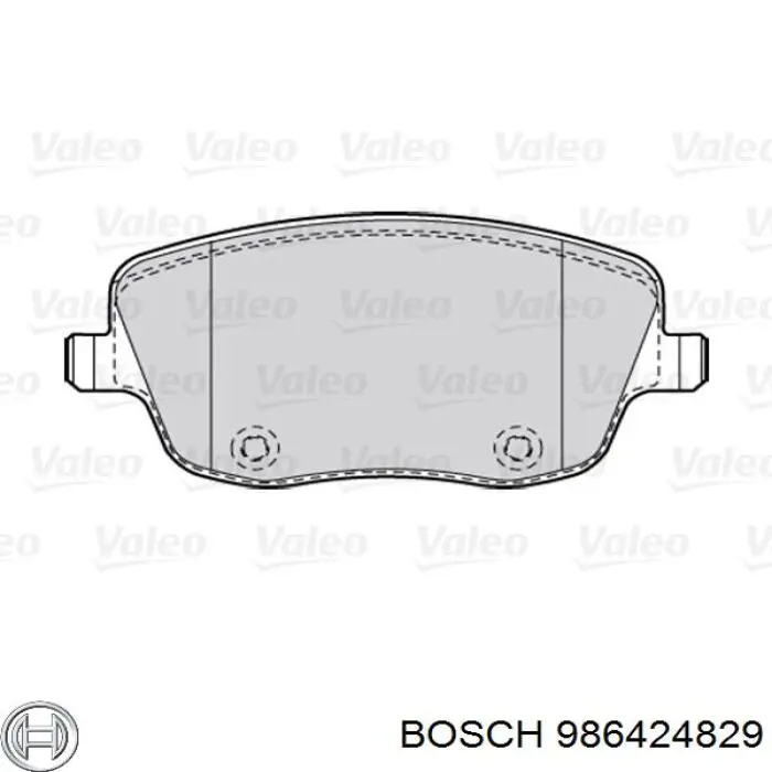 Sapatas do freio dianteiras de disco 986424829 Bosch