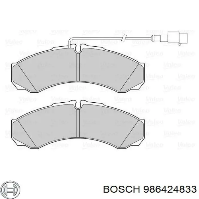 Compre 986424833 Bosch Sapatas do freio dianteiras de disco
