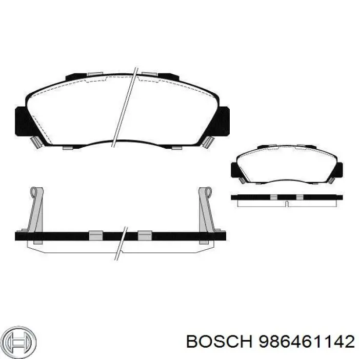 Compre 986461142 Bosch Sapatas do freio dianteiras de disco