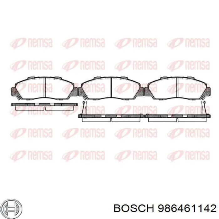 Sapatas do freio dianteiras de disco Bosch 986461142