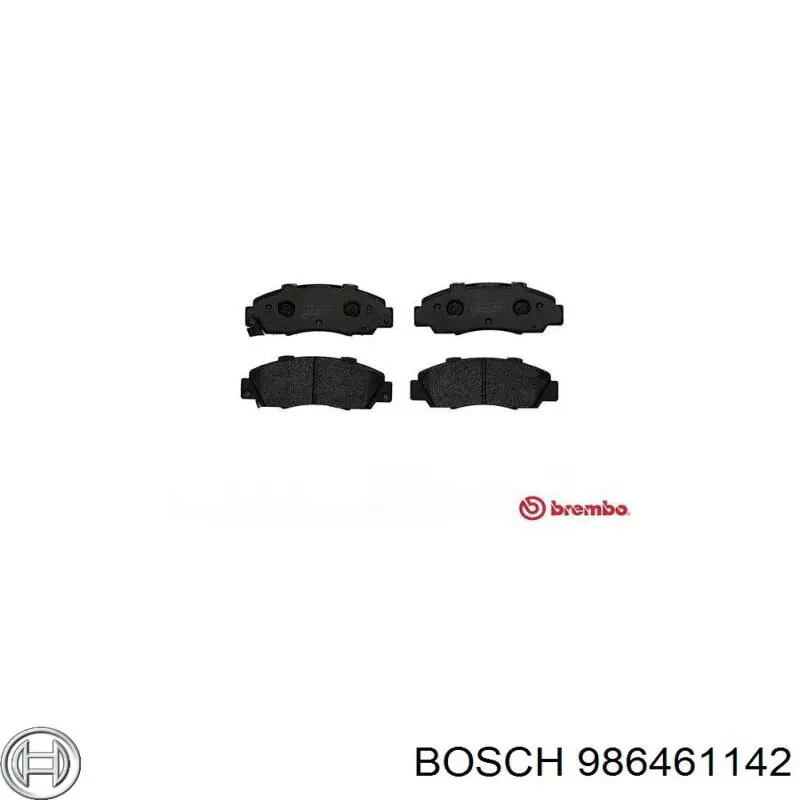Sapatas do freio dianteiras de disco 986461142 Bosch