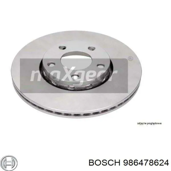 Disco do freio dianteiro 986478624 Bosch