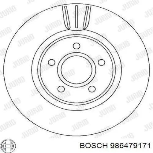 Disco do freio dianteiro 986479171 Bosch