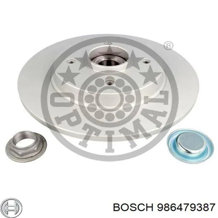 Disco do freio traseiro 986479387 Bosch
