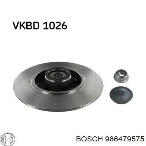 Disco do freio traseiro 986479575 Bosch