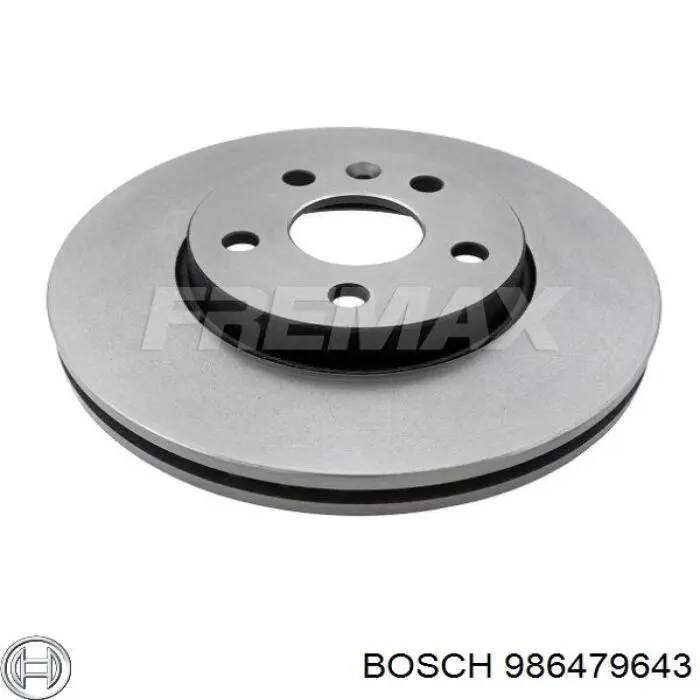 Disco do freio dianteiro 986479643 Bosch
