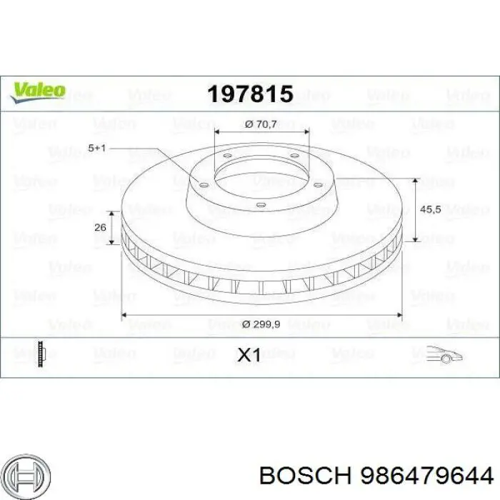 Compre 986479644 Bosch Disco do freio dianteiro