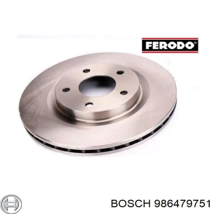 Disco do freio dianteiro Bosch 986479751